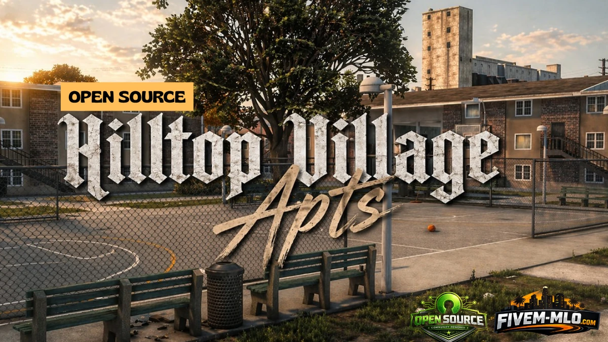 Hilltop Village Apts Hood MLO FiveM | Realistic Florida-Inspired Neighborhood Map | Open Source